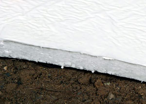 Insulation installed on a crawl space floor in Athens