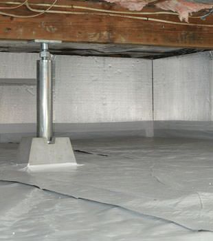Installed crawl space insulation in Lewis Center