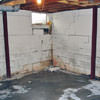 Rusted, corroded i-beams found with a failing foundation in a Blacklick home.