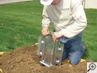 Steel earth anchor assembly installation in Springfield.