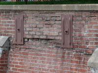 A collapsing, crumbling retaining wall in Bellefontaine