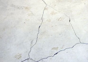 cracks in a slab floor consistent with slab heave in Blacklick.