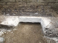 Preparing a foundation footing for helical pier installation in Dublin