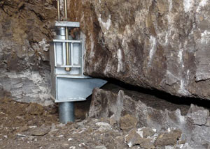 A properly installed foundation push pier system in Lima repaired by our foundation contractors.