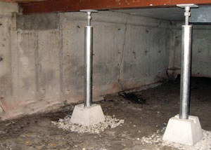 Crawl space jack post installation Bellefontaine