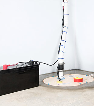 A sump pump installed in Mansfield by Mid-State Basement Systems