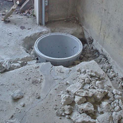 Placing a sump pit in a Grove City home