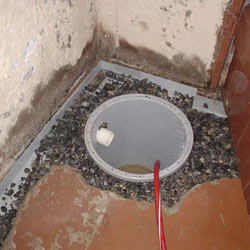 Installing a sump in a sump pump liner in a Westerville home