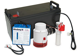 a battery backup sump pump system in Marion