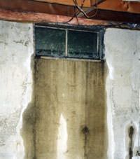 Flooding through basement windows in a Washington Court House home.