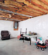 CleanSpace® basement wall vapor barrier installed in Bellefontaine